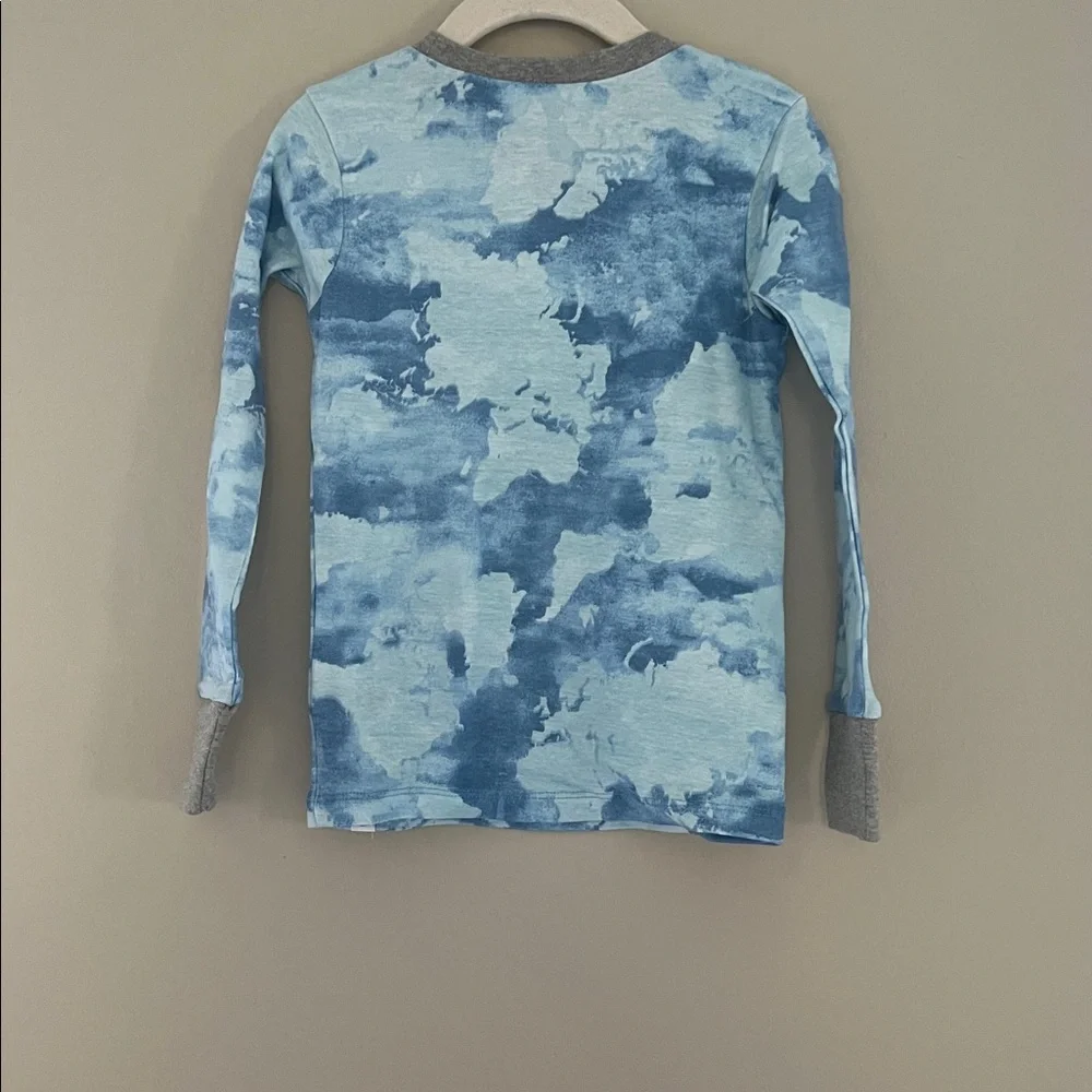 Honest Baby Blue Patterned Cotton Pajama Set 5T - Picture 4 of 7